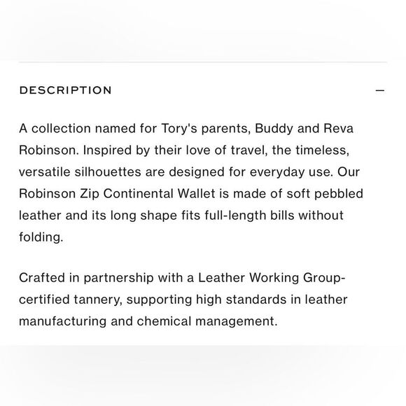 TORY BURCH Robinson Pebble Zip Continental Wallet leather Wristlet Black New - Picture 11 of 15